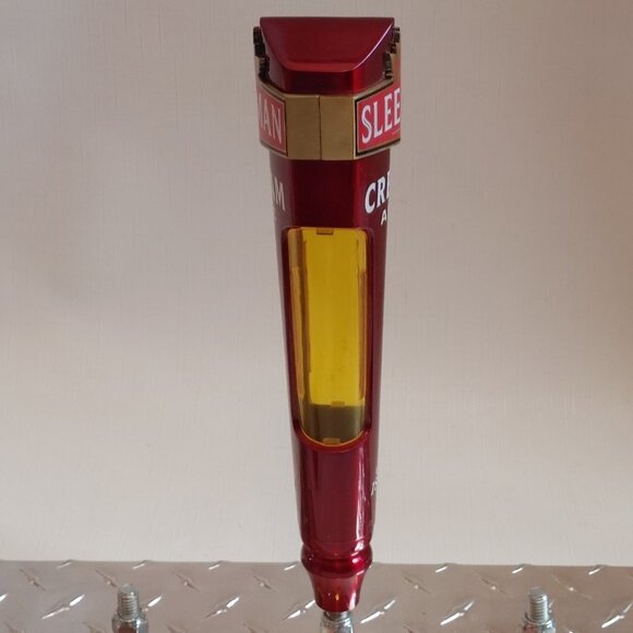 SLEEMAN Cream Ale Tap Handle Bar Knob Gear Shifter LARGE TAP HANDLE - Picture 4 of 7